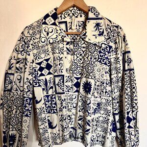 Samantha Pleet Moon Tile Shirt M